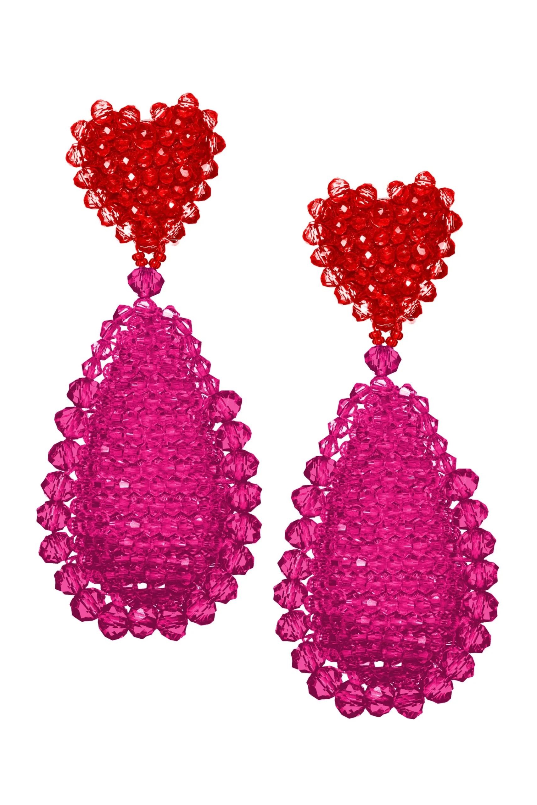 Clearance Sachin & Babi Adeline Earrings - Faceted Beads Ruby/raspberry