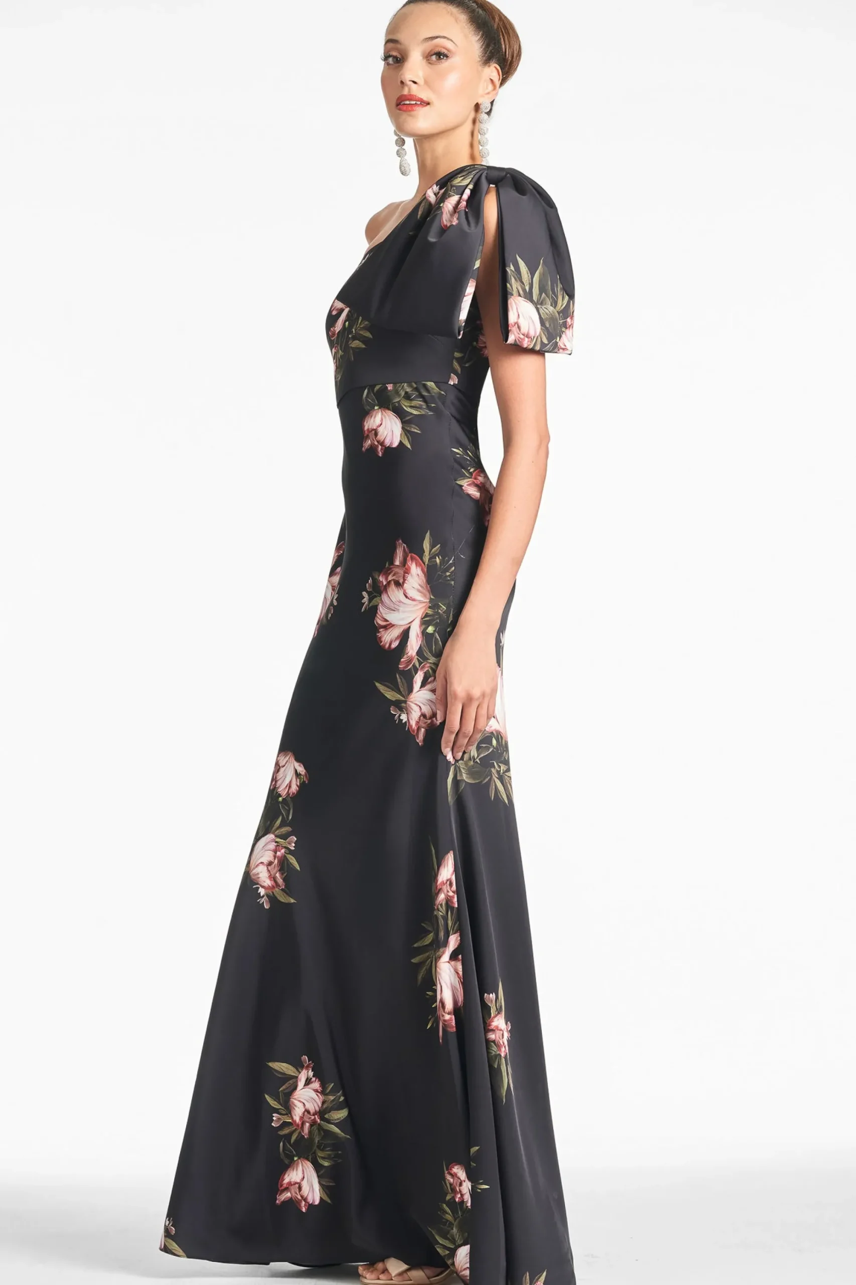 Sale Sachin & Babi Aubrey Gown - Noir Blossom Noirblossom