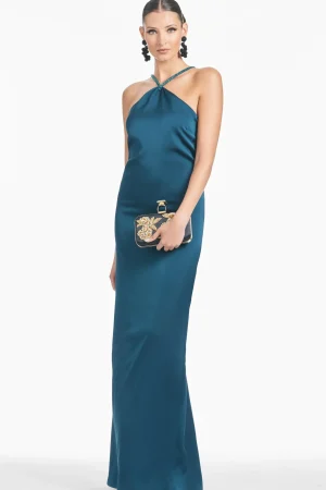Outlet Sachin & Babi Becca Gown - Bottle Green Bottlegreen