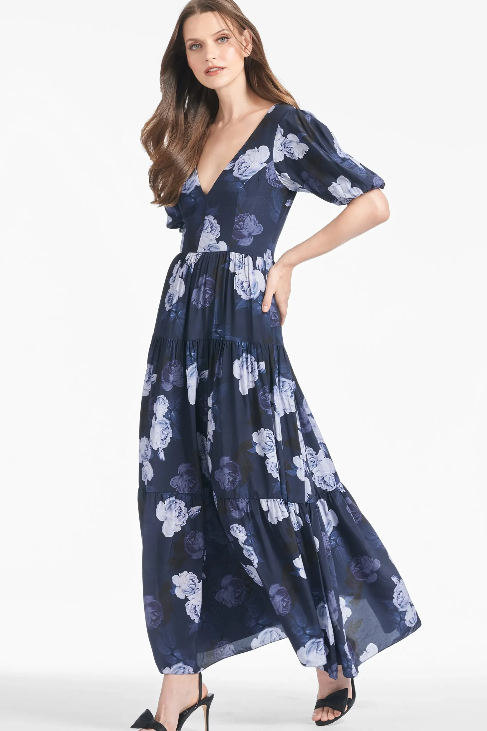 Sale Sachin & Babi Carina Dress - Midnight Glacial Rose Midnightglacialrose