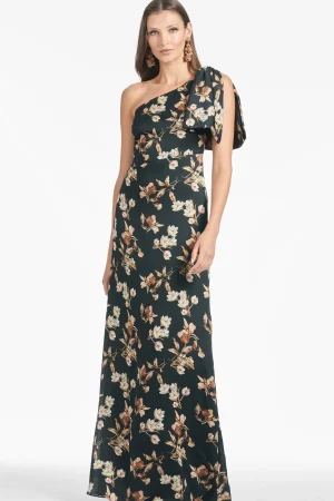 Hot Sachin & Babi Chelsea Gown - Black Venetia Petal Blackvenetiapetal