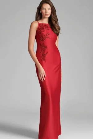 New Sachin & Babi Embellished Pryce Gown - Holly Red Hollyred