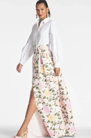 Cheap Sachin & Babi Florence Gown - White/Pink Lemonade Bouquet White/pinklemonadebouquet