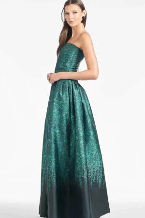 Cheap Sachin & Babi Georgina Gown - Emerald Wisteria Emeraldwisteria