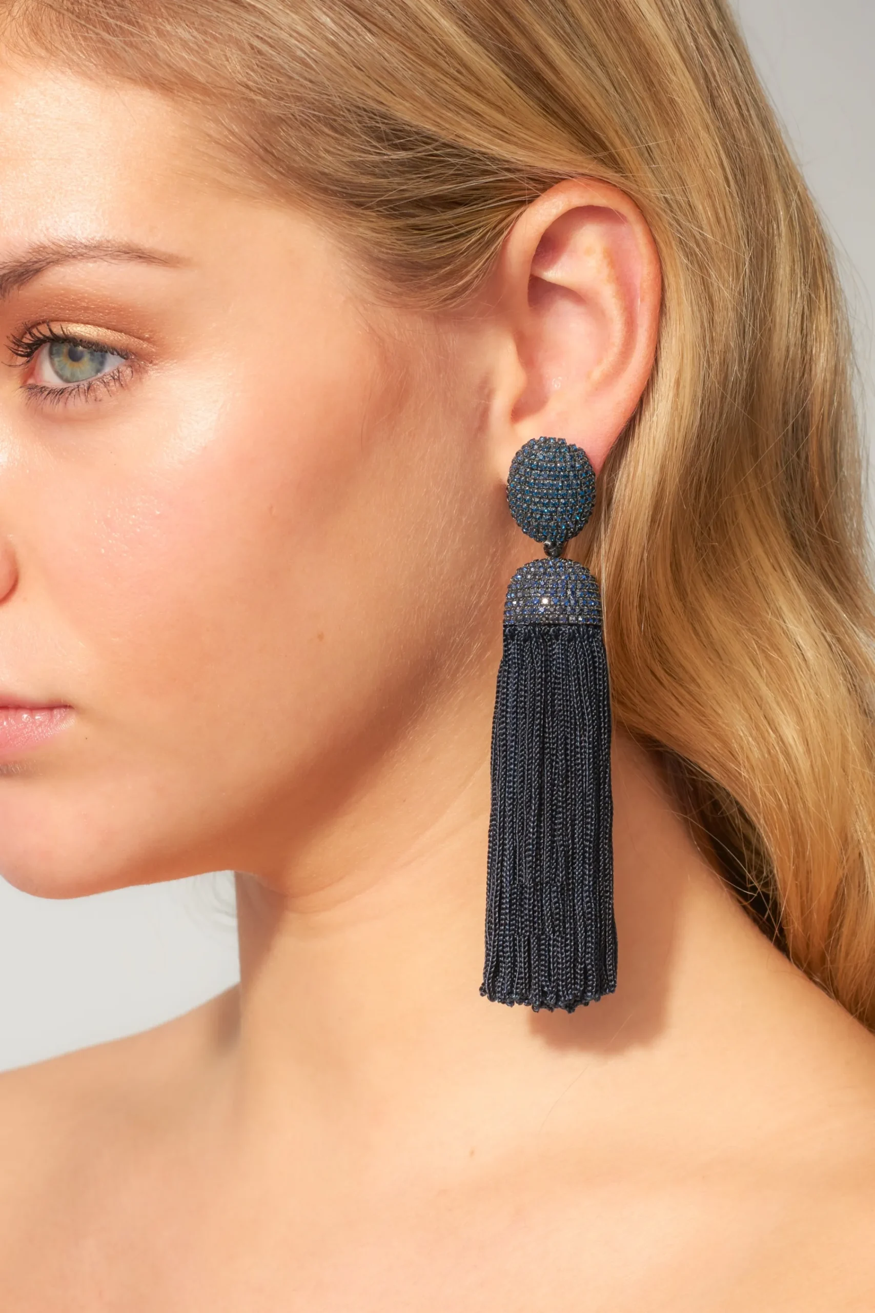 Clearance Sachin & Babi Hilary Earrings - Crystals / Thread Ivory