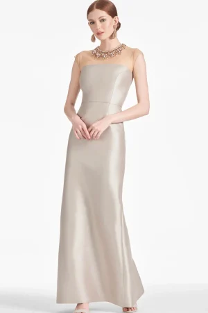 Discount Sachin & Babi Irina Gown - Frosty Pewter Frostypewter