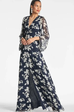 Hot Sachin & Babi Jenny Gown - Navy Venetia Petal Navyvenetiapetal