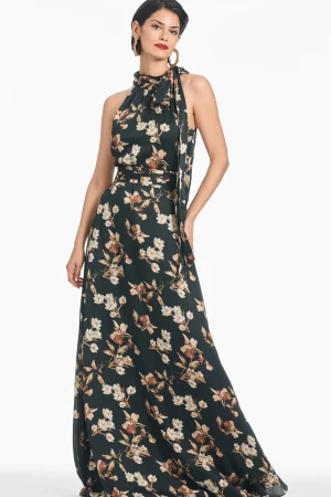 Flash Sale Sachin & Babi Kayla Gown - Black Venetia Petal Blackvenetiapetal