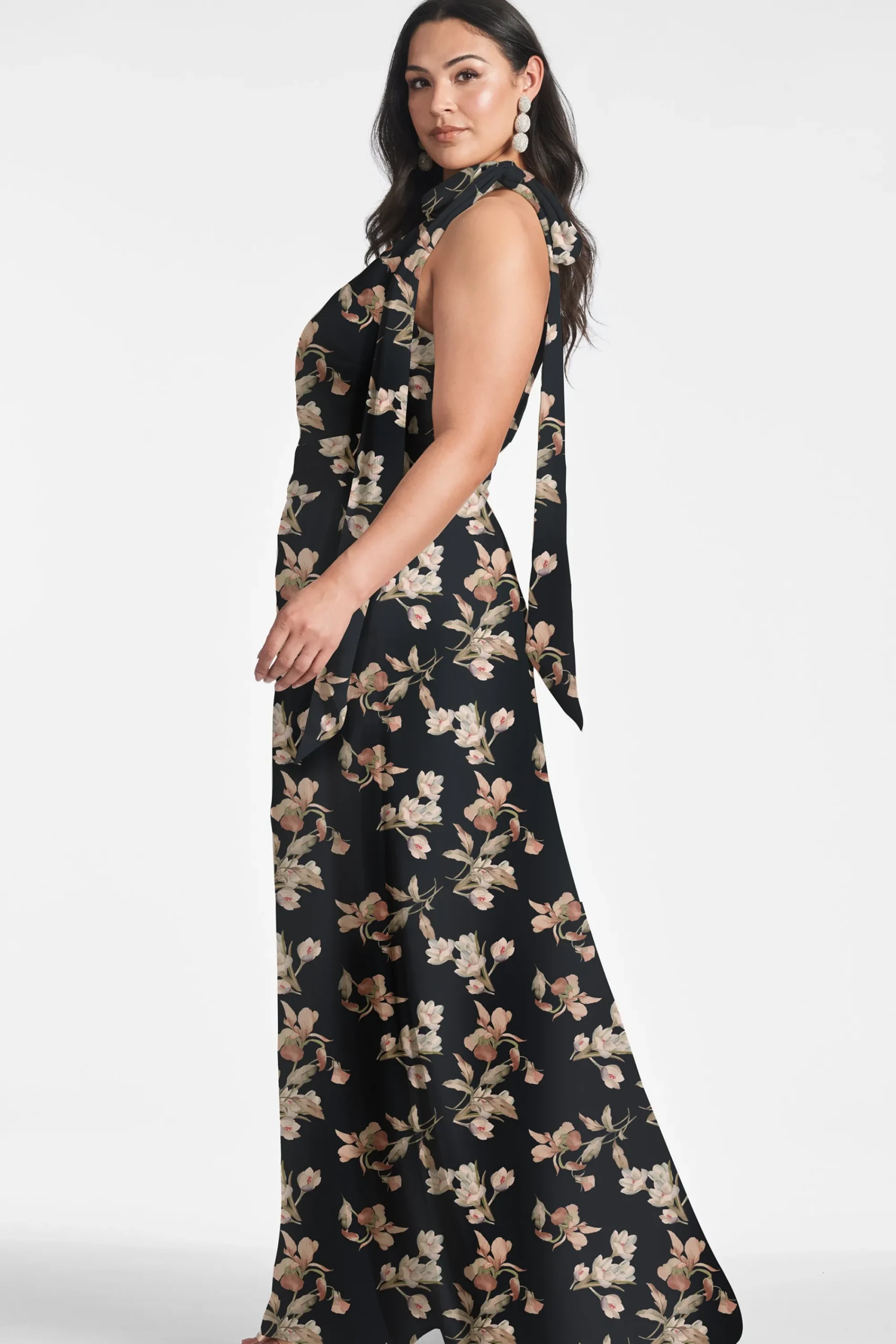 Flash Sale Sachin & Babi Kayla Gown - Black Venetia Petal Blackvenetiapetal