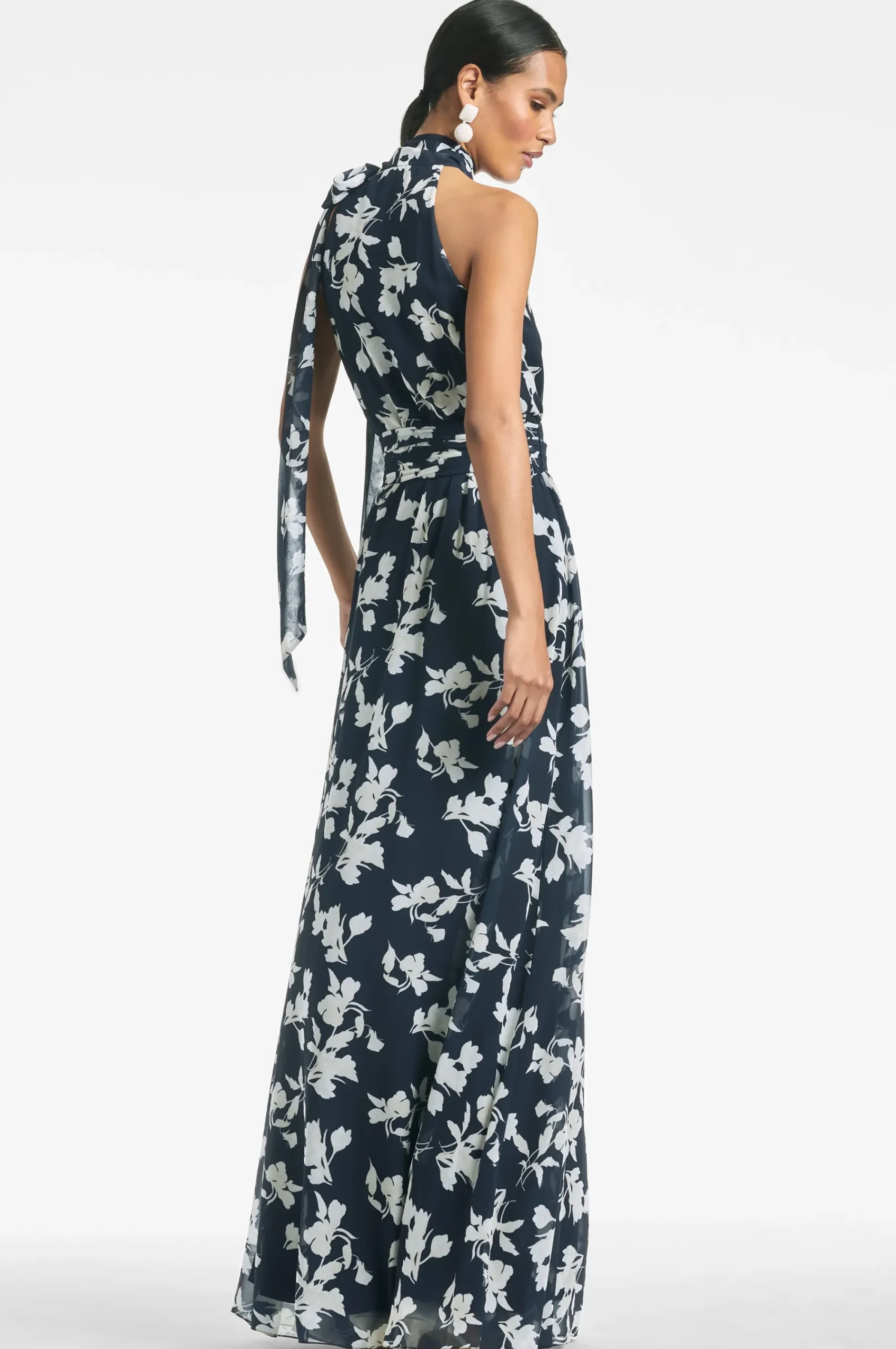 Flash Sale Sachin & Babi Kayla Gown - Navy Venetia Petal Navyvenetiapetal