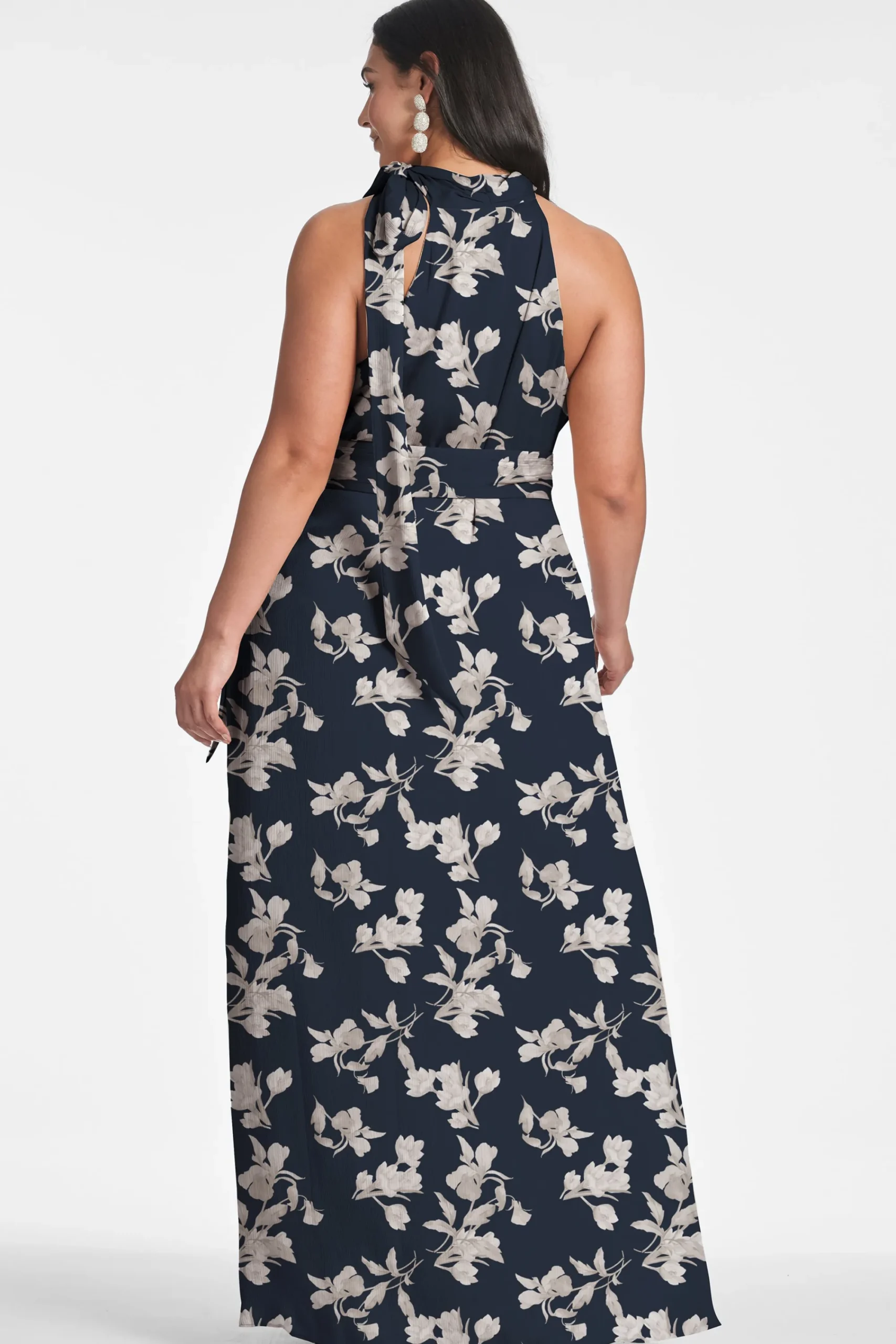 Flash Sale Sachin & Babi Kayla Gown - Navy Venetia Petal Navyvenetiapetal