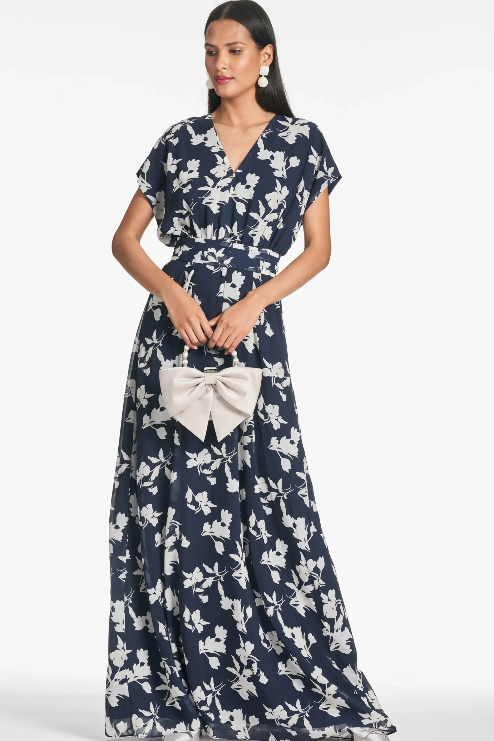 Best Sale Sachin & Babi Leah Gown - Navy Venetia Petal Navyvenetiapetal