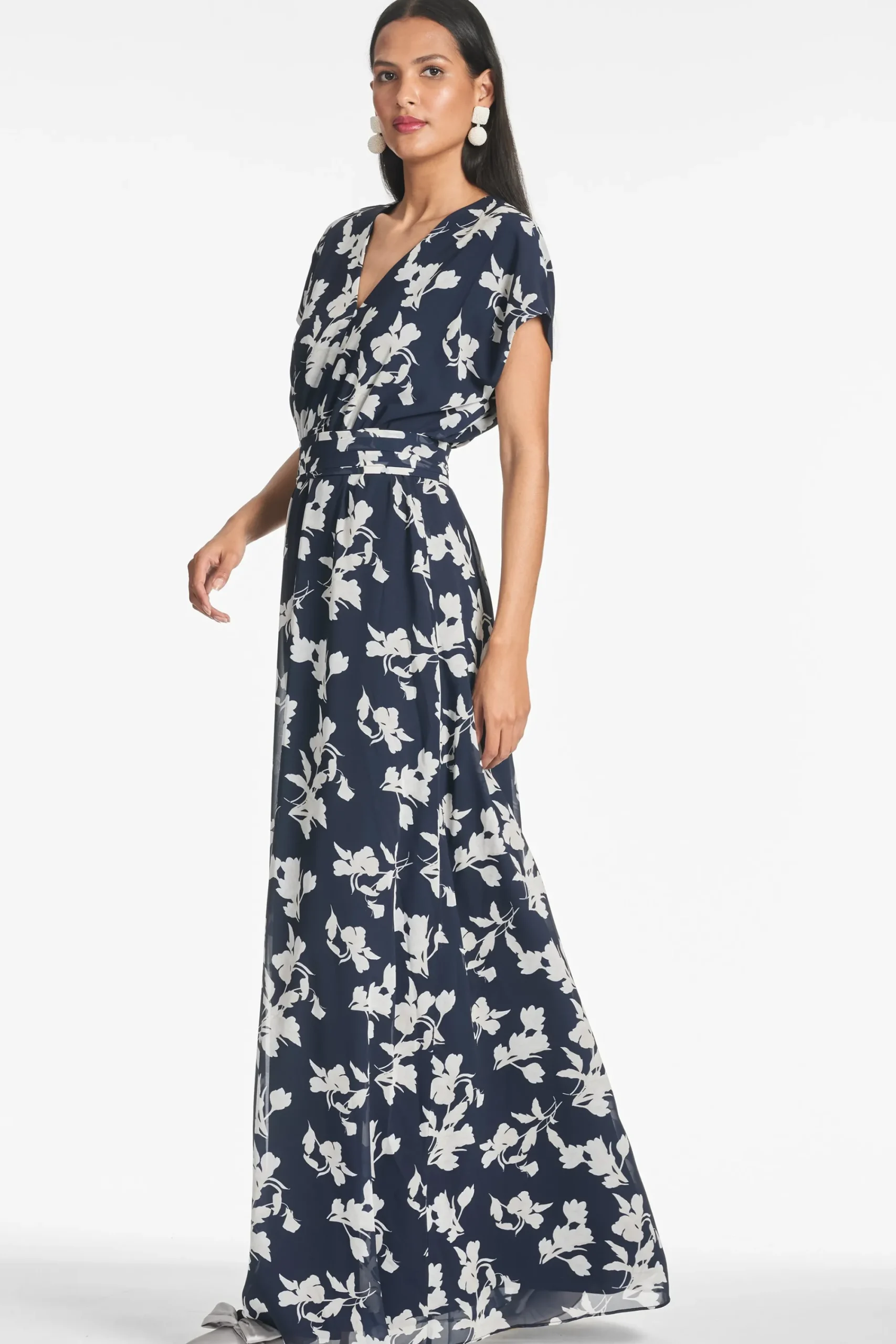 Best Sale Sachin & Babi Leah Gown - Navy Venetia Petal Navyvenetiapetal