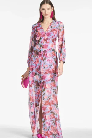 Sale Sachin & Babi Penny Gown - Pink/Periwinkle Dahlia Pink/periwinkledahlia