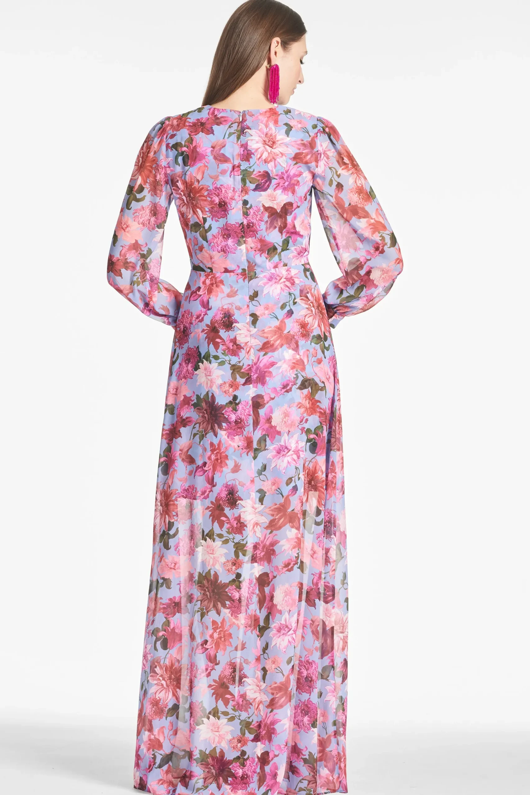 Sale Sachin & Babi Penny Gown - Pink/Periwinkle Dahlia Pink/periwinkledahlia