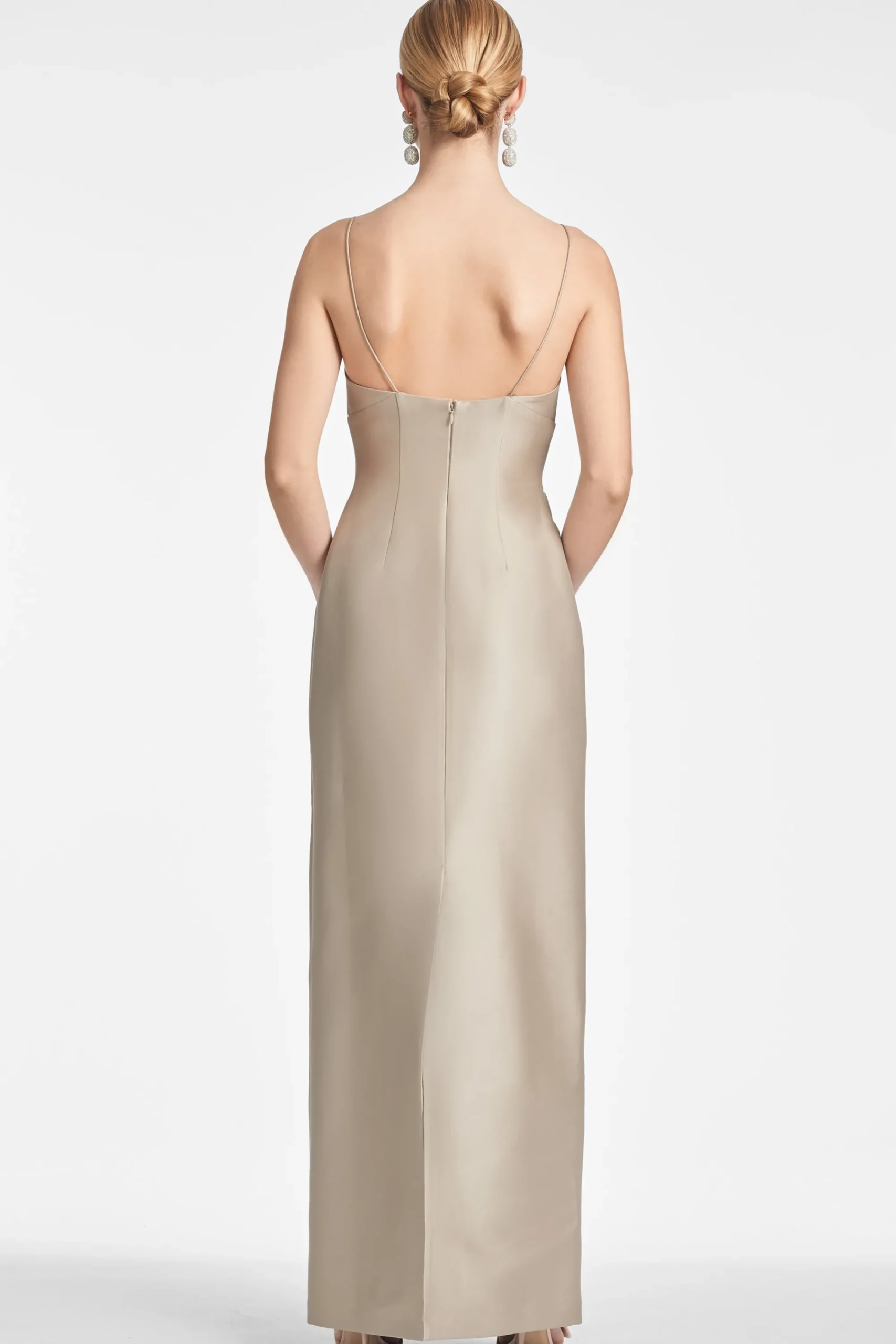 Online Sachin & Babi Pryce Gown - Pewter