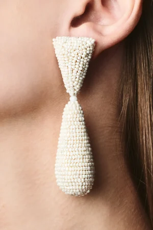 Online Sachin & Babi Rhea Earrings - Smooth Beads Ivory