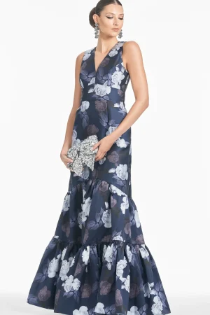 Flash Sale Sachin & Babi Rori Gown - Midnight Glacial Rose Midnightglacialrose