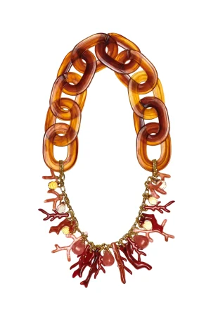 Store Sachin & Babi Sandy Necklace - Coral/amber