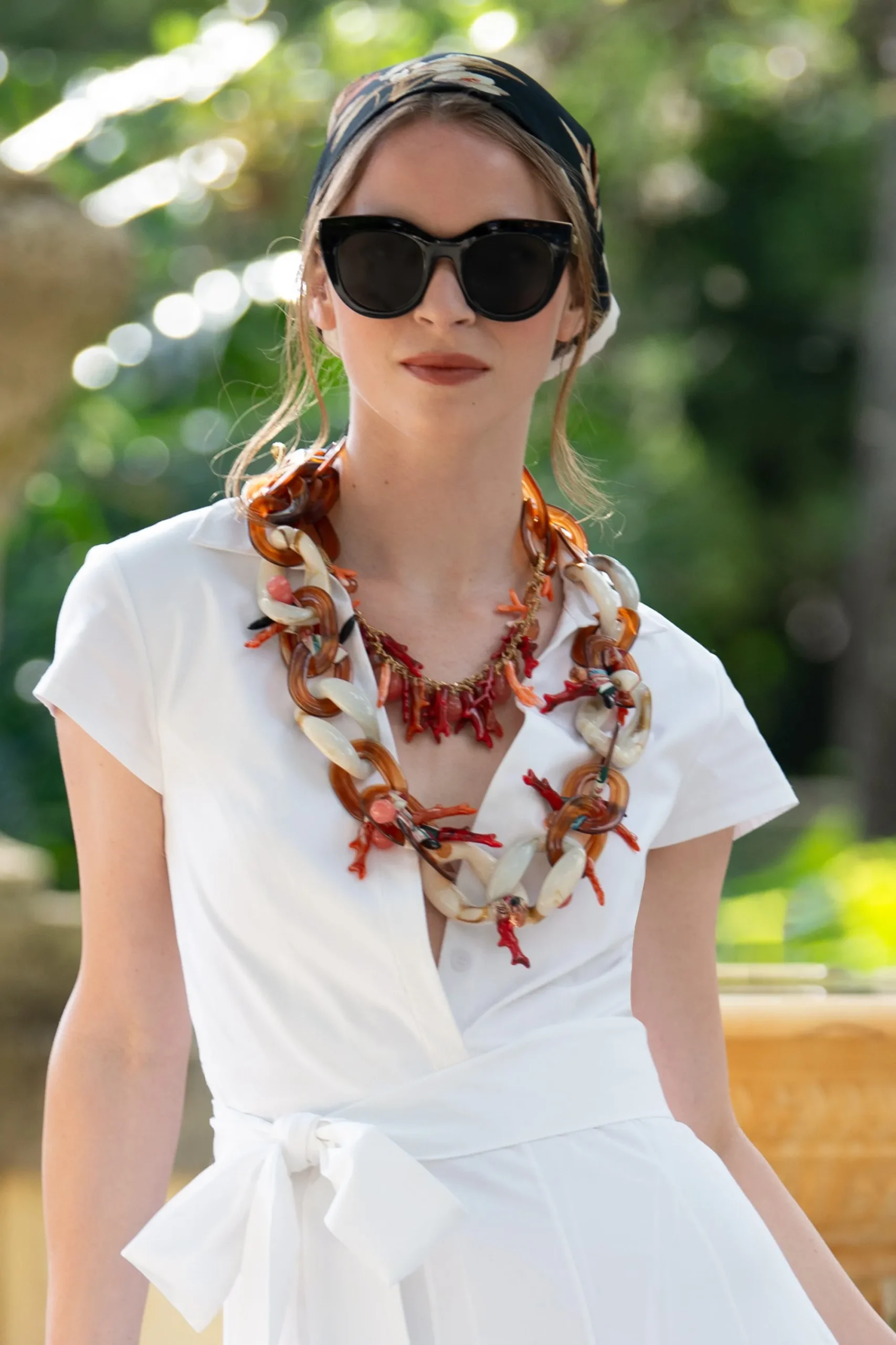 Store Sachin & Babi Sandy Necklace - Coral/amber