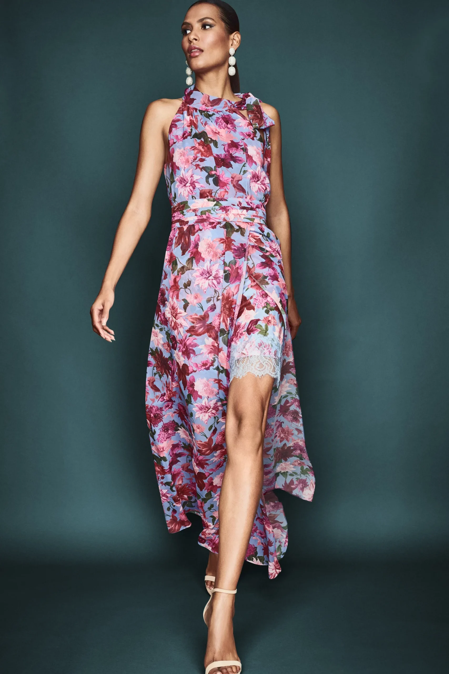 Sale Sachin & Babi Selena Gown - Pink/Periwinkle Dahlia Pink/periwinkledahlia