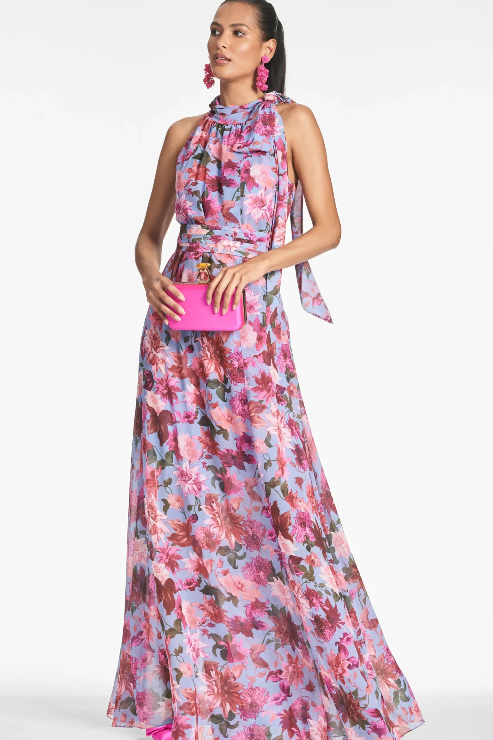 Sale Sachin & Babi Selena Gown - Pink/Periwinkle Dahlia Pink/periwinkledahlia