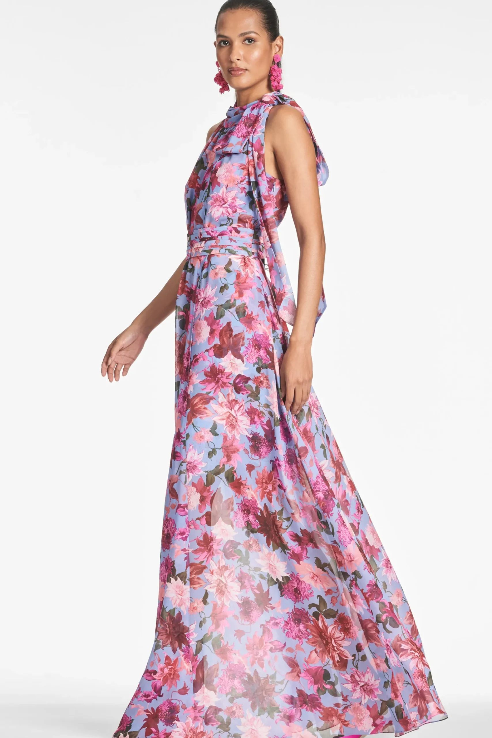 Sale Sachin & Babi Selena Gown - Pink/Periwinkle Dahlia Pink/periwinkledahlia