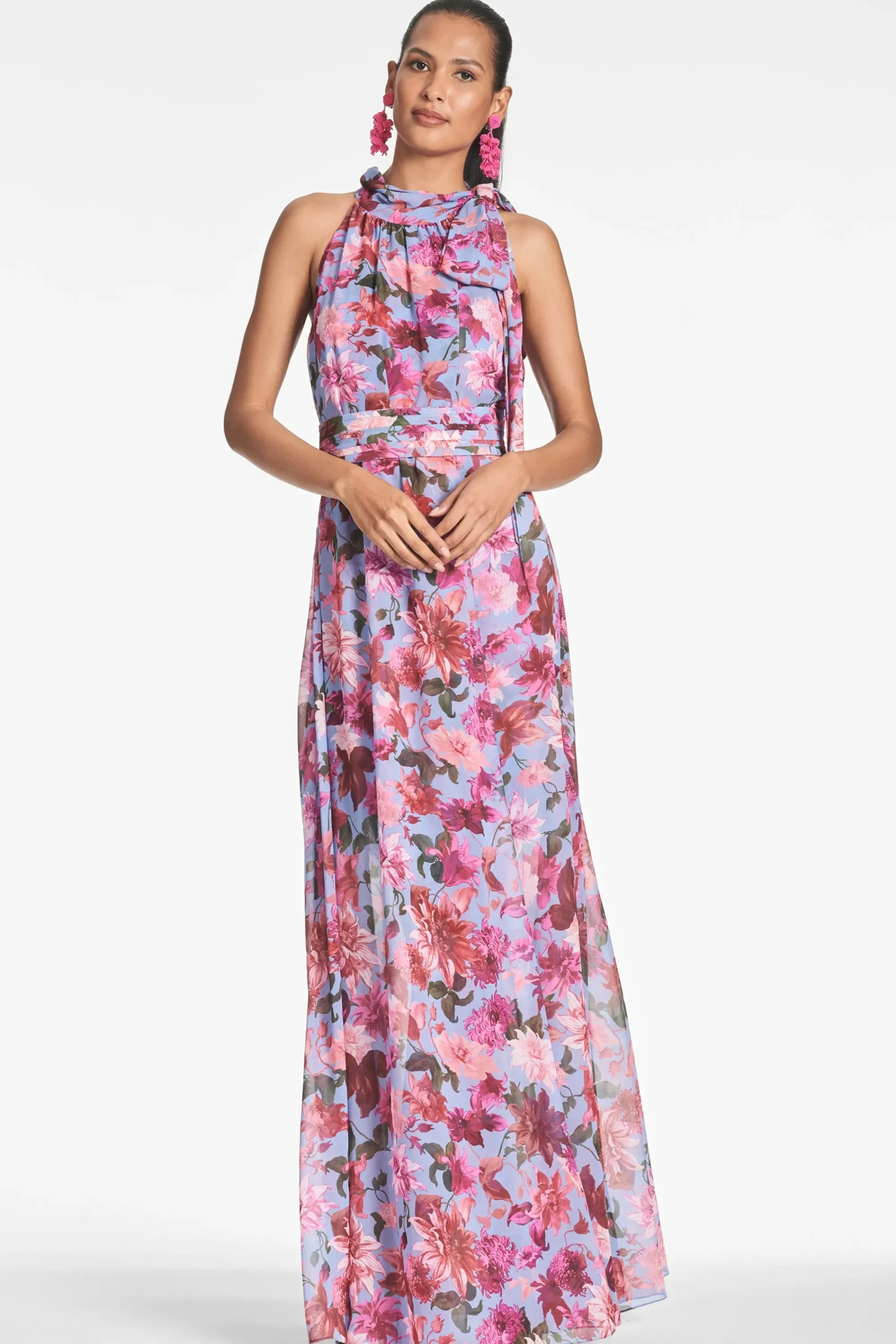 Sale Sachin & Babi Selena Gown - Pink/Periwinkle Dahlia Pink/periwinkledahlia