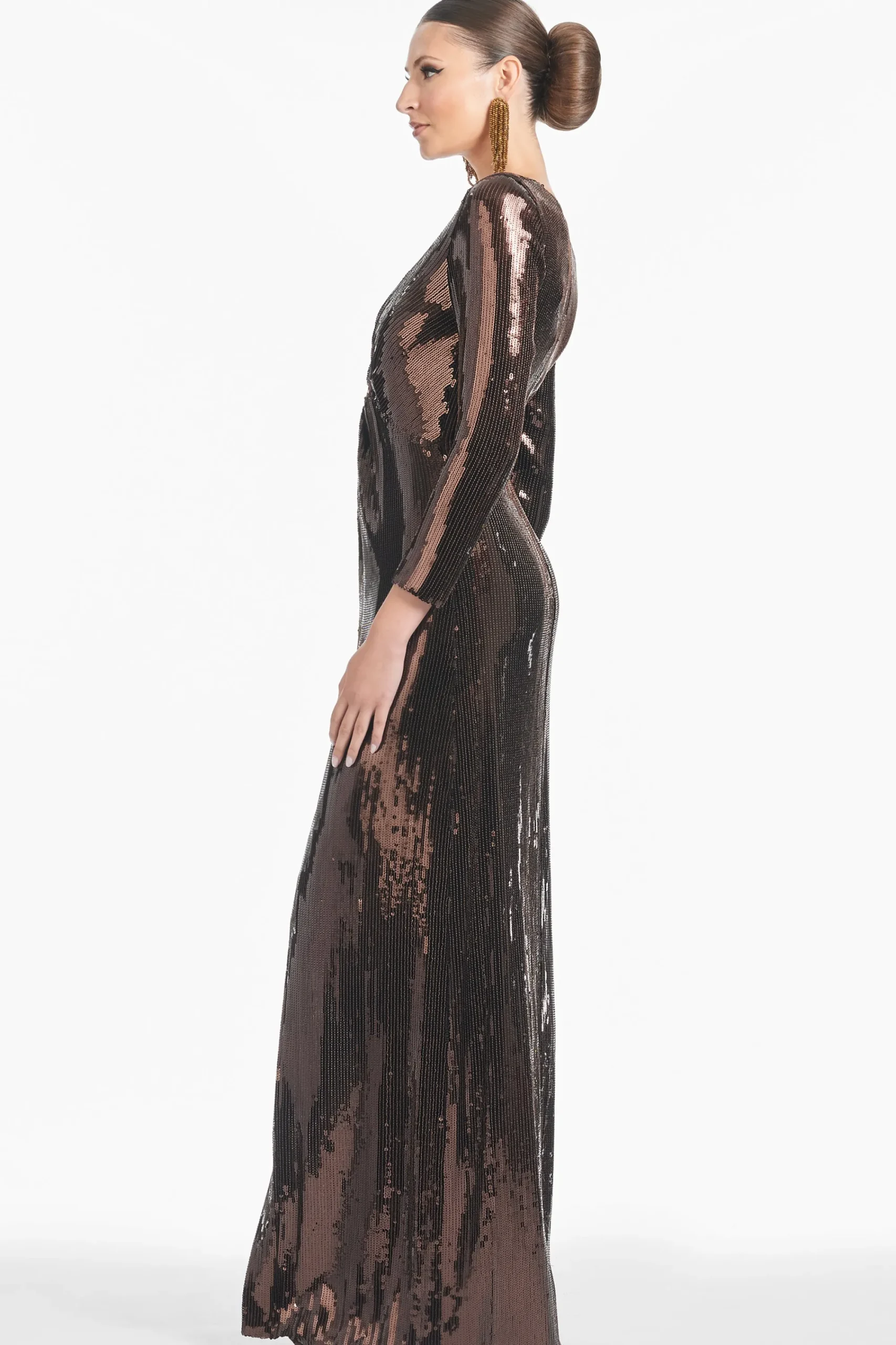 Best Sachin & Babi Sequin Talulla Gown - Espresso