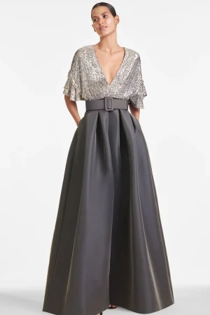 Outlet Sachin & Babi Simone Gown - Charcoal