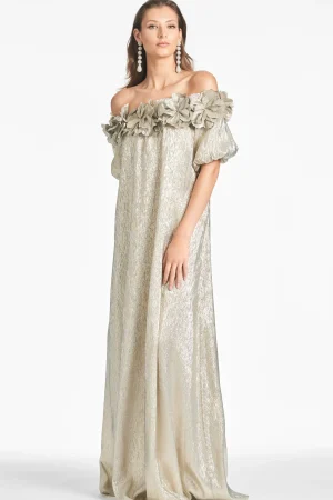 Clearance Sachin & Babi Valentina Gown - Silver