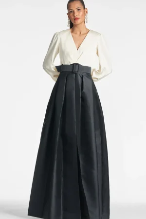 Sale Sachin & Babi Zoe Gown - Ivory/ Black
