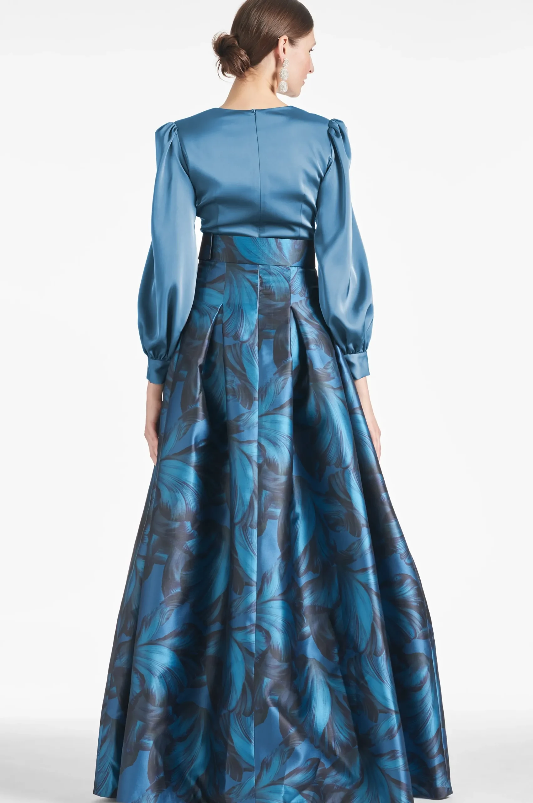 New Sachin & Babi Zoe Gown - Smokey Slate/Tonal Petal Smokeyslate/tonalpetal